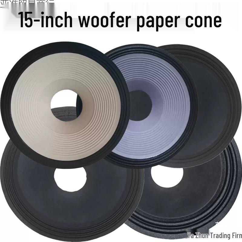 15-inch Paper Cone Woofer - Double/Triple Folded Foam Edge Drum Speaker Accessory.