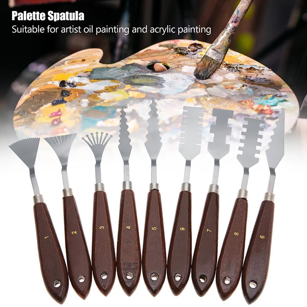 9PCS diversified irregular tips 9pcs irregular painting knife set comfortable handheld grips special shape palette knife
