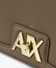Женская небольшая сумка через плечо Armani Exchange с логотипом и зернистой текстурой _Sepia_A424370504