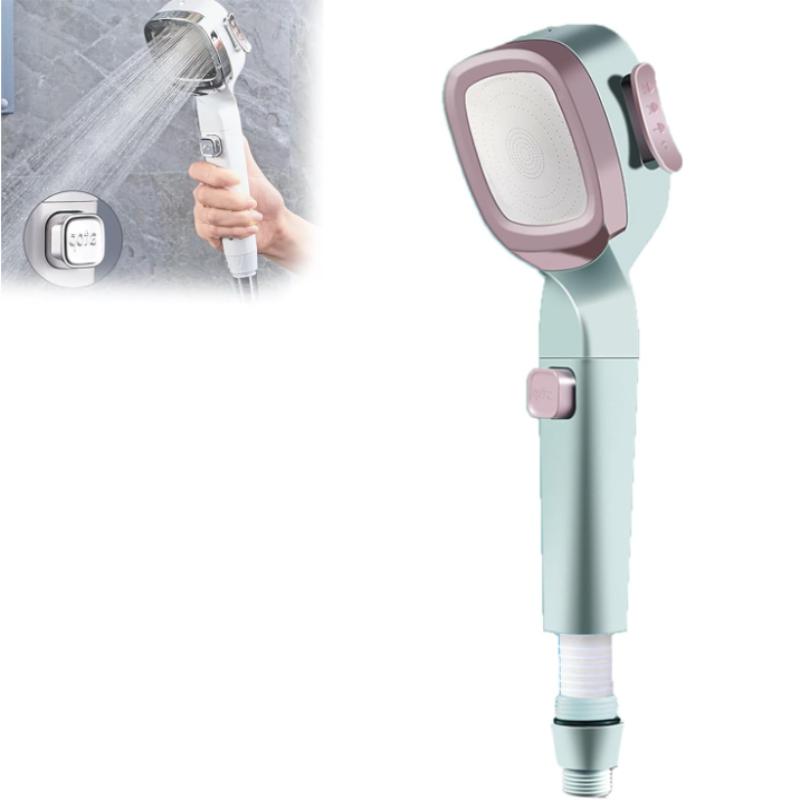 4-режимная ручная насадка для душа под давлением с переключателем паузы, встроенная мощная смывка