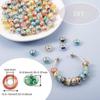 10/25/50pcs Christmas Theme Resin European Beads Large Hole Xmas Pattern European Charm Bracelet Spacer Beads for DIY Jewelry Making Supplies