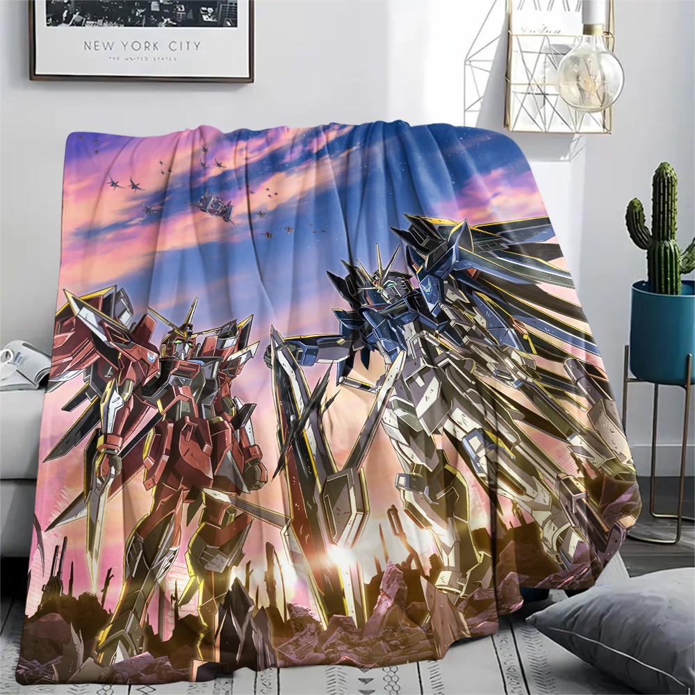 Mobile Suit Gundam Epic Battle Blanket, Warm Throw for Living Room, Great Gift for Gundam Lovers.chl