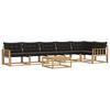 Outdoor Sofa Set 7 Pcs White and Black 79 X 79 X 37 Cm