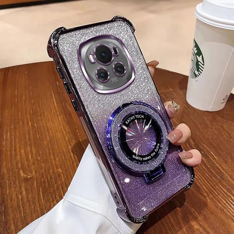 Роскошный противоударный чехол с четырьмя углами для Magic 7 6 5 Lite Magic 6 5 Pro Magic7Pro Honor X9C X9B X9A Блестящий чехол-подставка