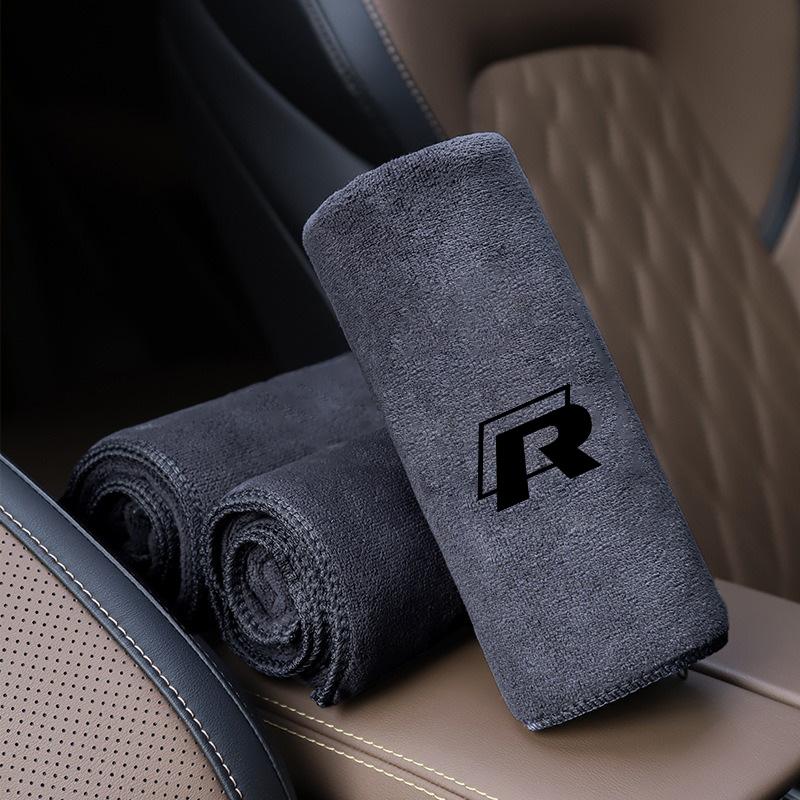 ABCD1 Car Microfiber Wash Towel Wipe Drying Cloth Cleaning Tool For Volkswagen VW GTI Polo Passat B6 Golf Tiguan T-ROC Jetta Arteon CC