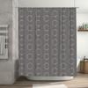 Modern Design Bath Shower Curtain Polyester Waterproof Home Decor Privacy Protection For Bathroom Coral Circle Pattern