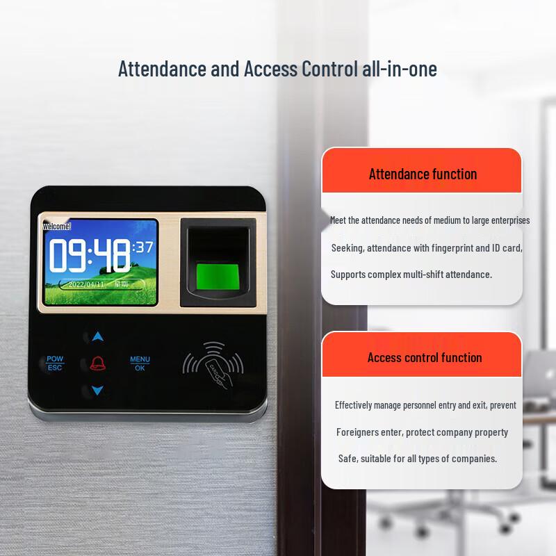 Realand F16S Fingerprint Access Control & Attendance System CN plug (adapter included)