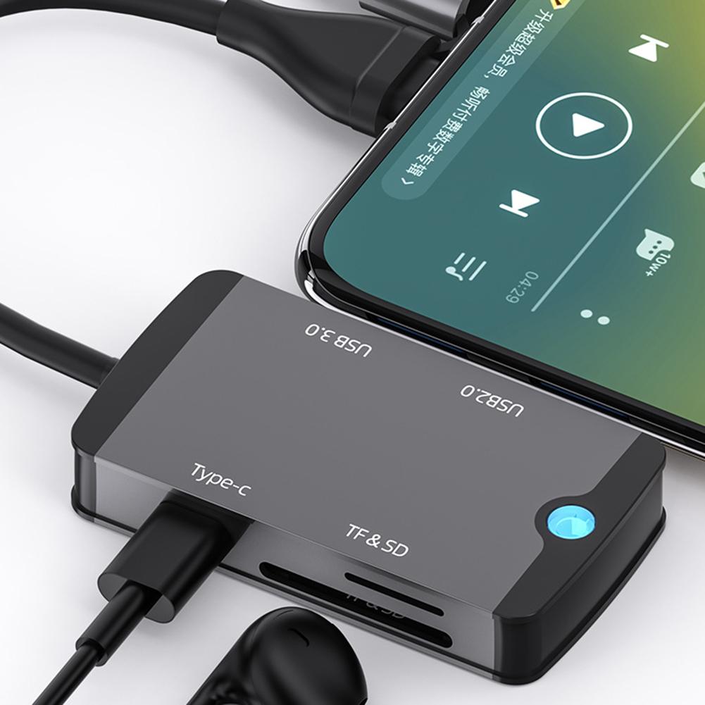 USB 3.0 Type C 5 в 1 Кардридер Флэш-накопитель Смарт-картридер SD TF Компактный флэш-адаптер для ноутбука ПК телефона