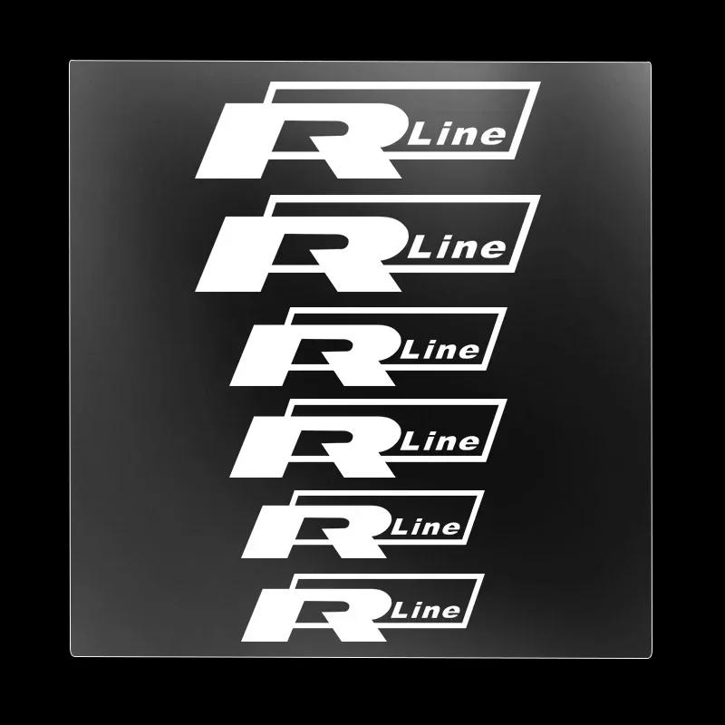 New 1set Car Brake Caliper Sticker Heat Resistant Decal For Volkswagen Tiguan Bora POLO PASSAT CC Touran GOLF Jetta Arteon