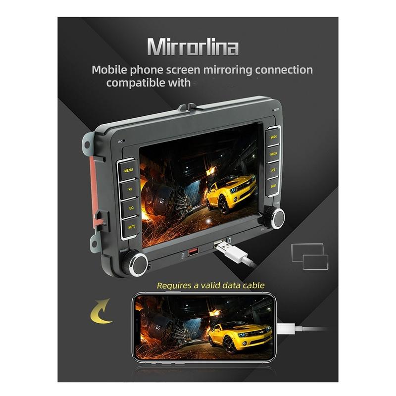 7-дюймовый 2Din Автомобильный Радио Плеер Carplay Android-Auto Стереосистема Bluetooth MP5 Плеер Для VW /Golf Polo/PASSAT/Skoda