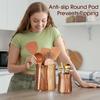 Wooden Cutlery Holder Acacia Wood Utensil Storage Box Portable Storage Rack  Countertop