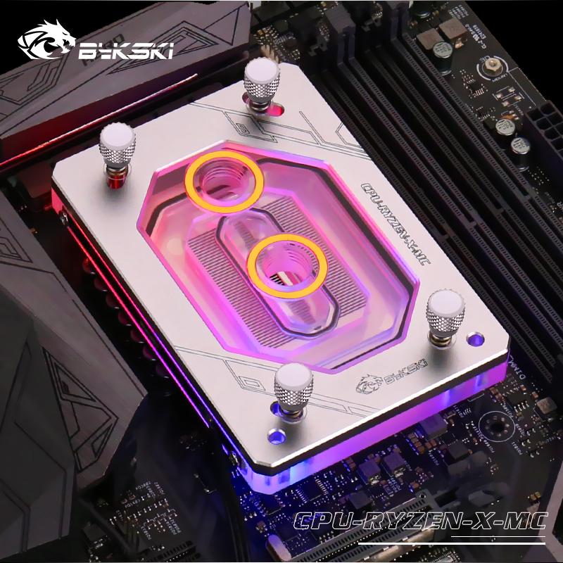Bykski for AMD RYZEN3000 RyzenAM3/AM3+/AM4 1950X TR4 X399 X570 CPU Water Block Fan Cooling Copper Radiator Water Cooler Cooling