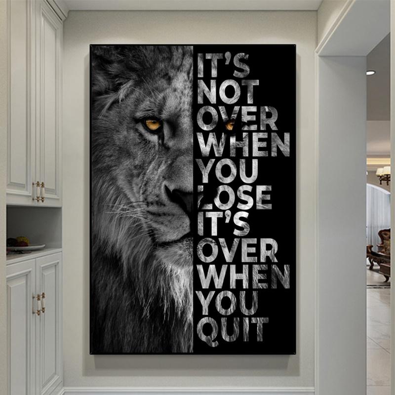 Lion Wall Decoration Oil Painting No Frame Background Wall Decoration Canvas Wall Art For Living Room Decor And Home Decor