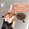 Новые Эллиптические Фотохромные Очки для Близорукости Ультралегкие С Защитой от Синего Света Модные Высококачественные Диоптрии от -4 0