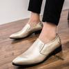 Мужская обувь Four Seasons New Casual Leather Shoes Fashion Sleeve Sword Leather Shoes Trend Hairstylist One Pedal Leather Shoes