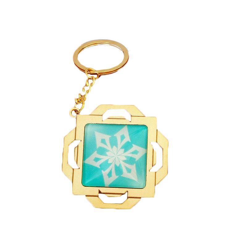 Брелок Genshin Impact Семь Элементов с Дизайном Гео Анемо Электро Дендро Гидро Пиро Крио