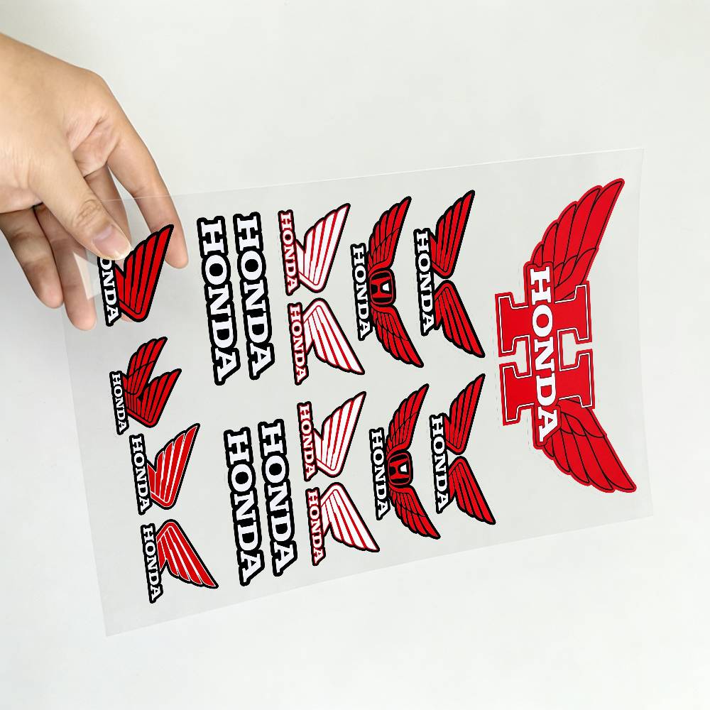 FOR HONDA HRC H WING Waterproof Reflective Motorbike Stickers Easy Peel Removable Decals for Motorcycle CarOW3