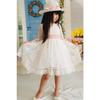 Cream Hat Lace Girl's Dress Ecru