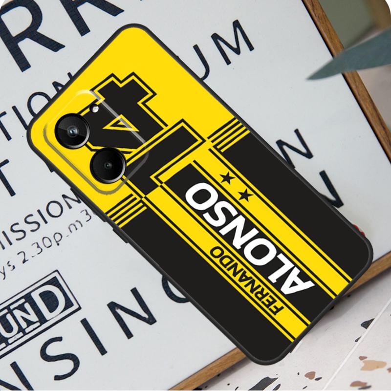 Фернандо Алонсо Гонки Для Realme C67 C55 C53 C51 C35 C33 C31 C30 C25s C21Y GT Neo 6 GT5 9 10 11 12 Pro Plus Чехол