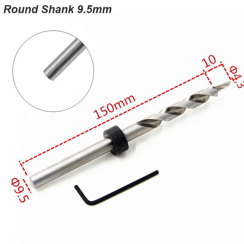 Twist Step Drill Bit With Stoper Locator For Kreg Jig Guide Manual Pocket Pilot Hole Depth Stop Collar 1/4 Hex Round Woodworking