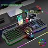 Wired Backlit Gaming Keyboard & Mouse Set with Metal Plate - Mechanical Feel, Competitive Gaming