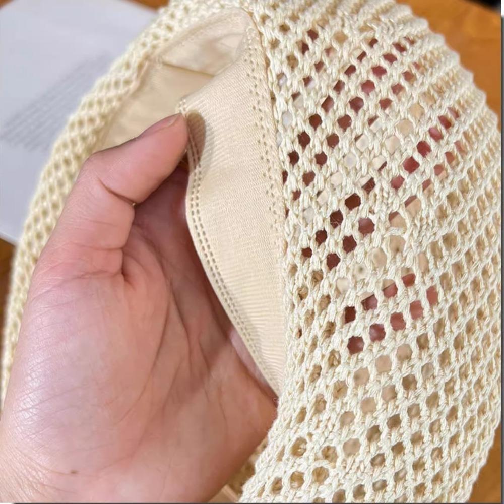 Hollow Straw Painter Cap Anti-UV Visor Cap New Sunscreen Hat Gift