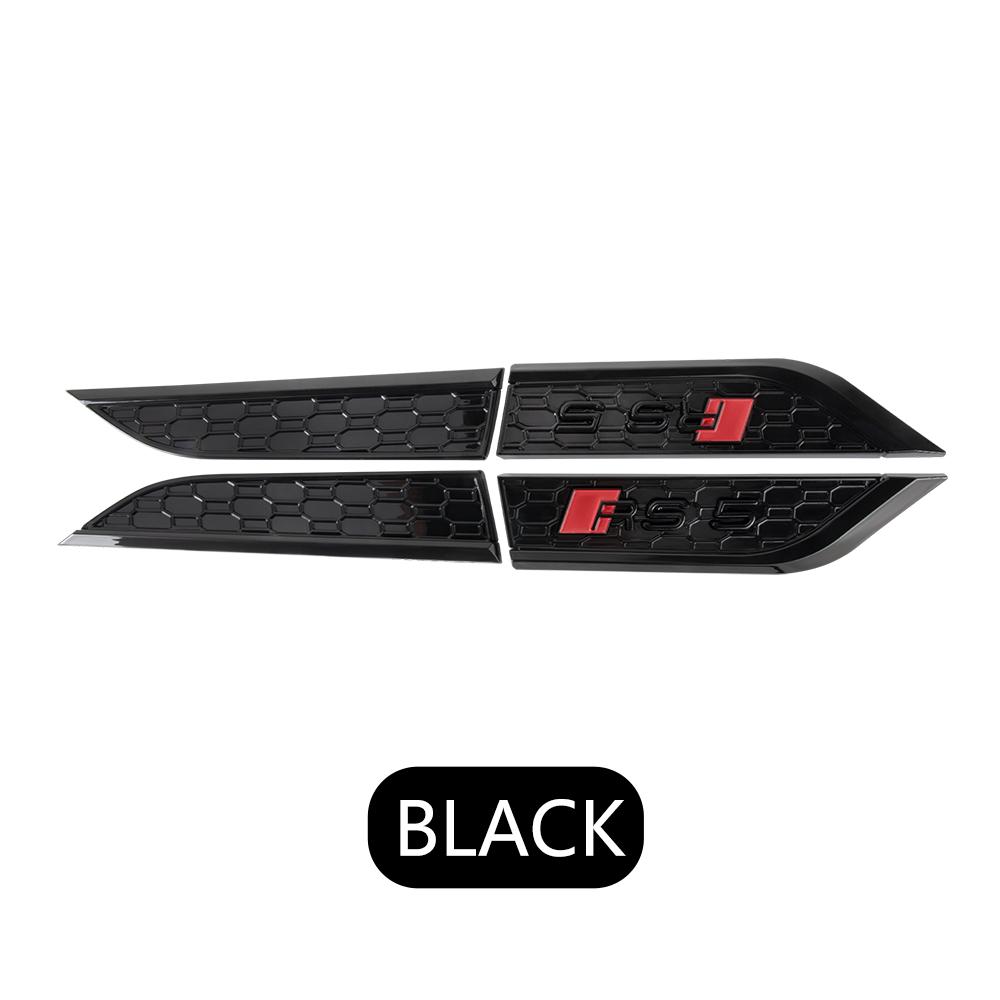 2pcs 3D ABS RS5 Badge Car Fender Side Wing Emblem Sticker Auto Refit Decals for Audi A5 A6 C5 C6 C7 A7 A1 A3 8P A4 B5 B6 B7 B8