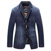 Denim Suit Men's Business Casual Loose Large Size Youth Denim Suit Jacket Jacket