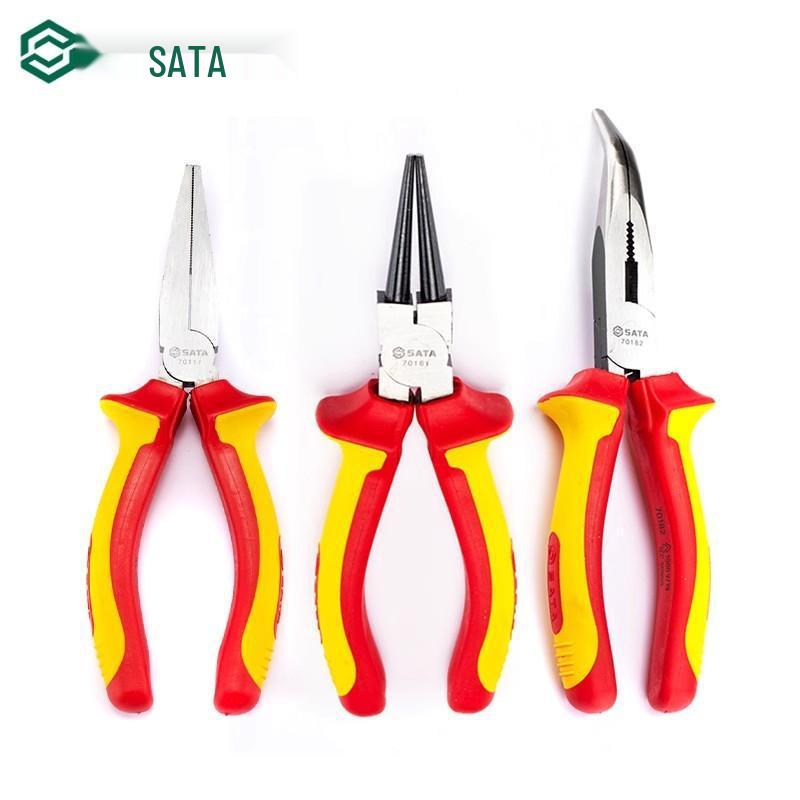SATA 70111/70161 Изолированные Высоковольтные Плоскогубцы, Круглогубцы и Изогнутые Зондовые Клещи для Электриков