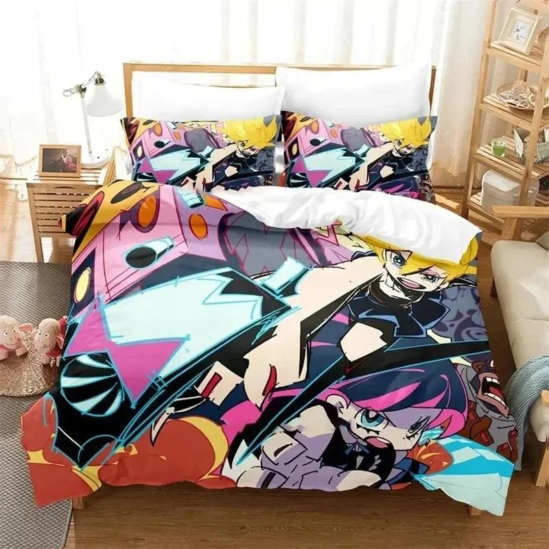 3D Printed Anime Panty Stocking Garterbelt Bedding Set Anime Double Twin Full Queen King Adult Kids Bedclothes Quilt Cover