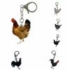 Акриловый рюкзак кулон курица сумка подвеска ювелирные изделия шарм курица акриловый брелок унисекс