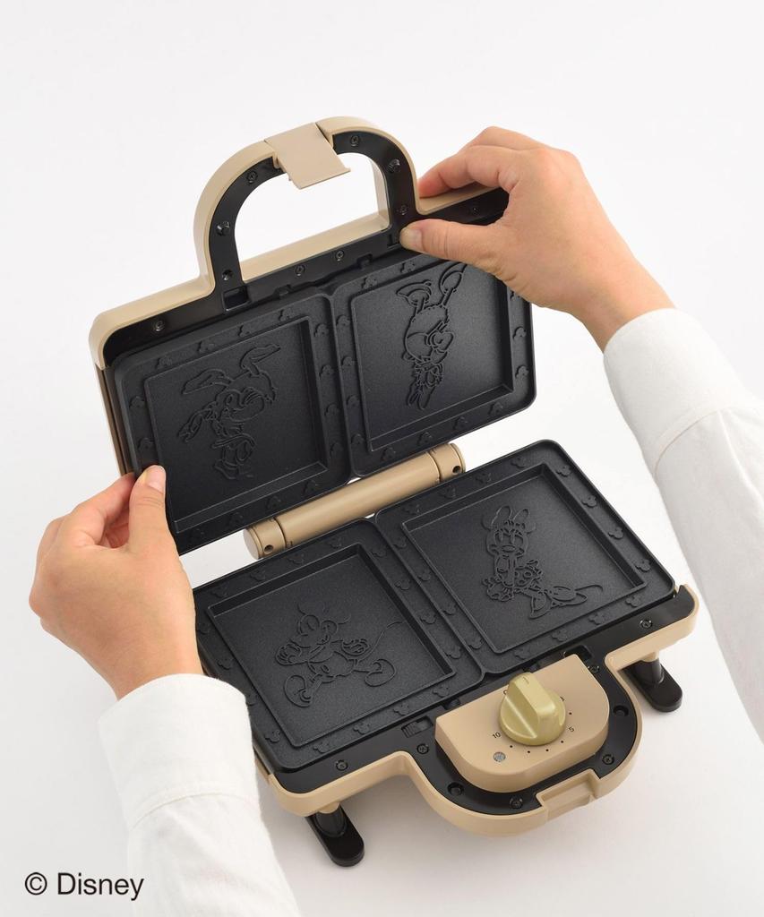 BRUNO DISNEY Disney Hot Sand Maker Double Electric Ear Burning Present Gift Ningyoyaki Cute Mickey Beige BOE136-BE