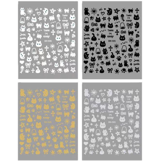 Ага! Наклейки для кошек - Новые милые мультяшные котята, самоклеящийся нейл-арт