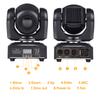Миниатюрный сценический светильник с подвижными головками, 100–240 В переменного тока, 30 Вт, 8 гобо и всего 15 цветов, 9/11 каналов