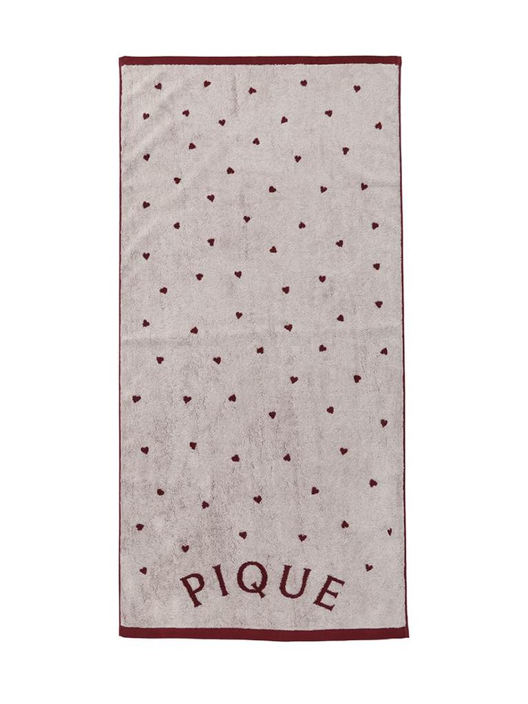 Gelato Pique Heart Logo JQD Bath Towel PWGG254569 Red F Women's