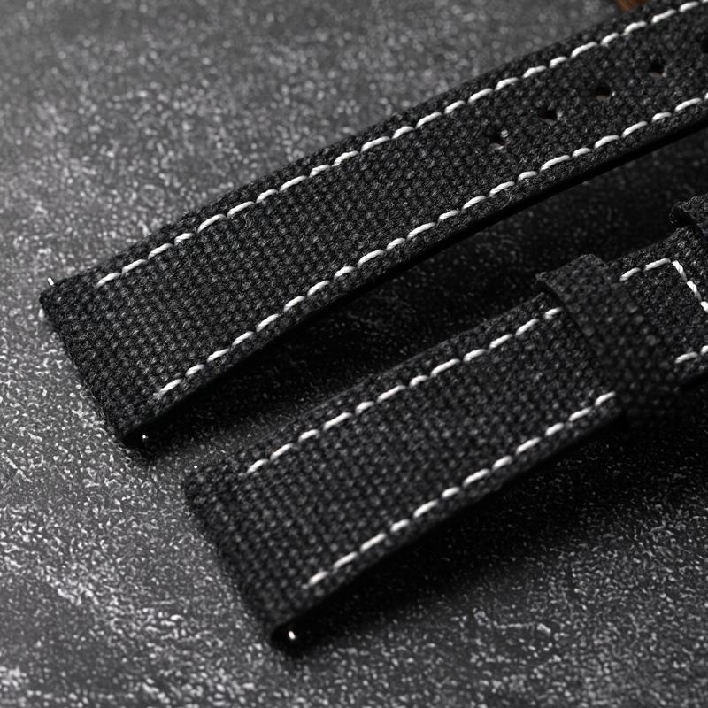 For Antique Watch Canvas Watchband 18 19 20 22MM Green Brown Gray Men Quick Release Soft Men's Wear Resistant Waterproof Bracelet
