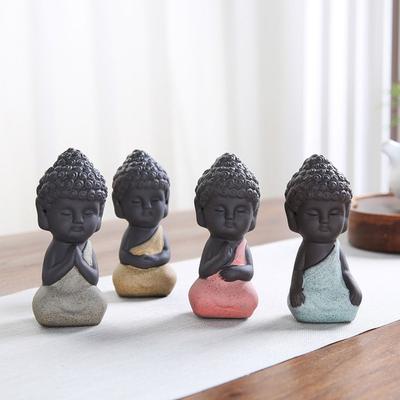 Подвесной орнамент Будда Украшение Маленькая керамическая статуя Будда Статуя Украшения Садовые статуи и статуэтки на открытом воздухе