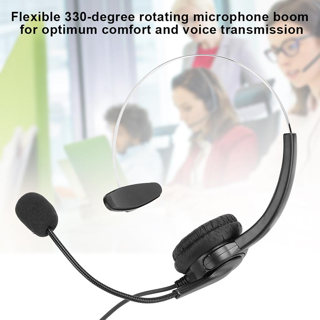 Гарнитура для колл-центра с микрофоном, hands-free, с шумоподавлением, монофоническая, с 3,5-мм разъемом, для настольного компьютера