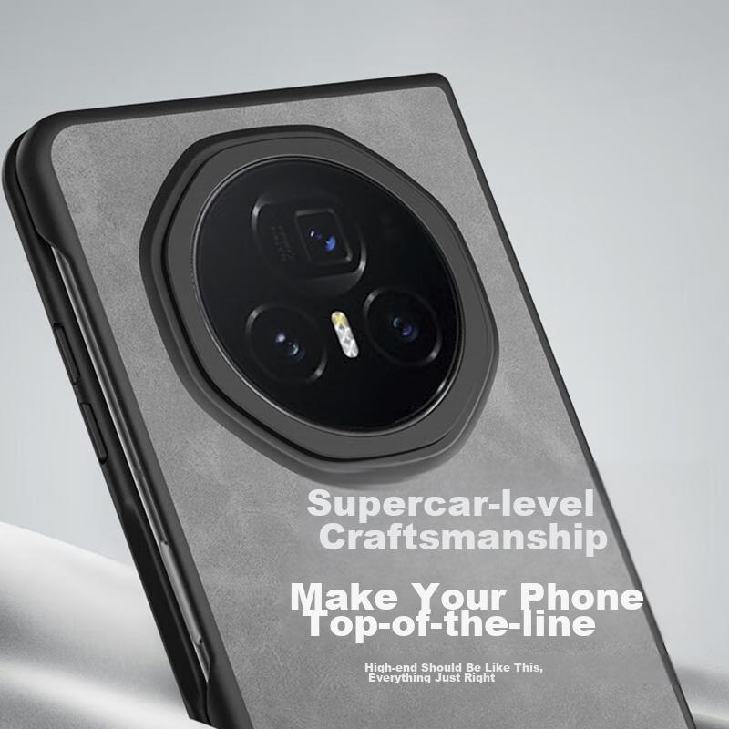 Honor Magic Vs3 Phone Case, New Magic Vs3 Protective Cover, Upgraded Skin-Like Matte Lens Full Protection Silicone Case - Smoke Gray