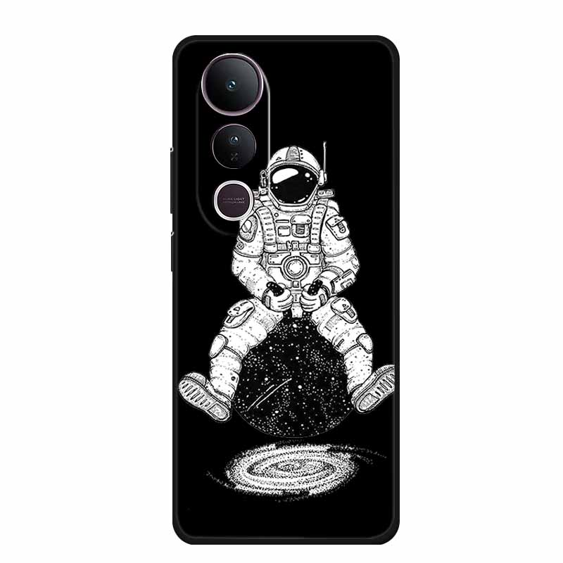 Чехол для телефона Vivo V50 Lite V 50 lite Чехол Милый Мультяшный Черный Силиконовый Мягкий Задний Чехол Для Vivo V50 Lite 5G 4G Чехол V50lite