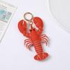 Cute Pu Crab Keychain Summer Bag Charm Multi-color Pu Leather Lobster Pendant  Bag Ornament
