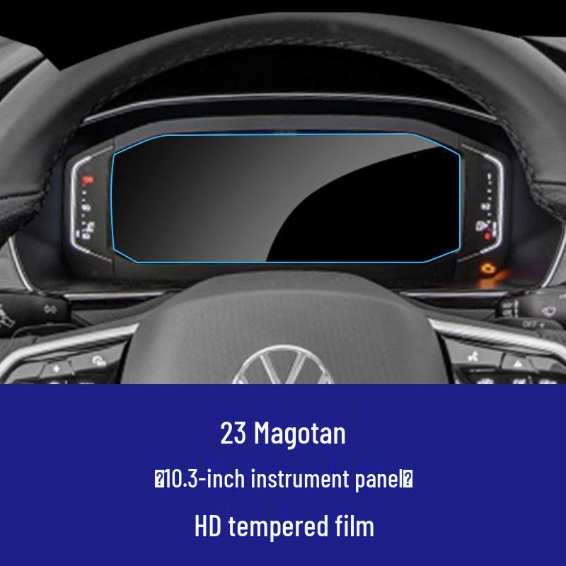 Tempered Glass Screen Protector for Volkswagen B9/B8 Magotan Central Control & Instrument LCD Display.