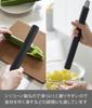 Yamazaki Tower Silicone Rolling Pin with W3 X D3 X Dishwasher Rolling and Cutting 1412 Scraper, Black, H30cm, Safe, 2-Way Function,