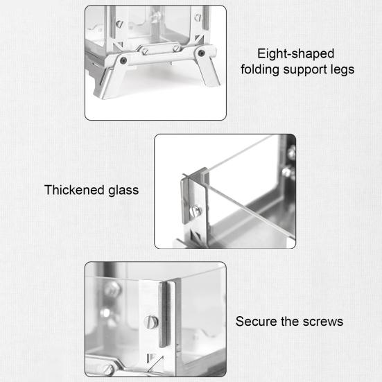 Mini Outdoor Wood Burning Stove Stainless Steel Camping Hiking Survival Backpacking Picnic BBQ Cooking Wood Burner Camp Stove