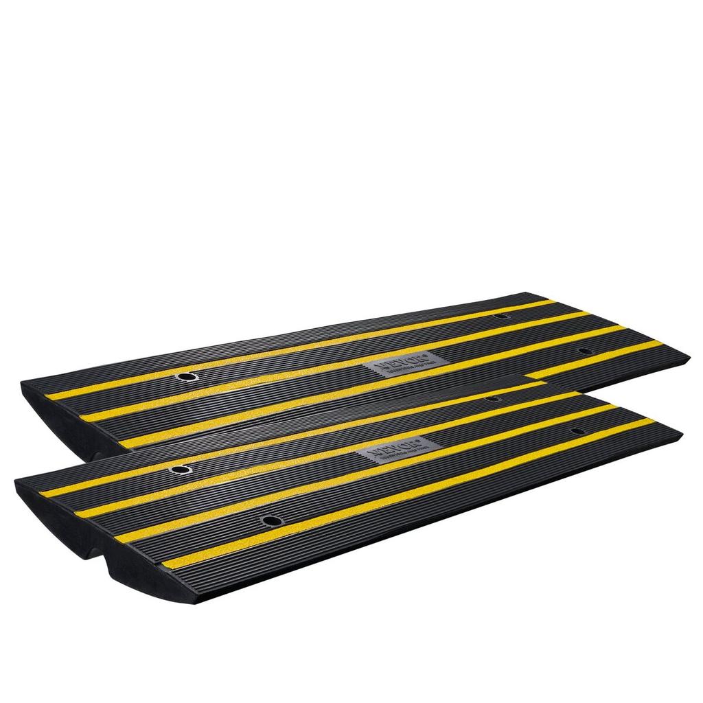 Curb Ramp Rubber Driveway Ramp 2 Pack 2.6" Rise 15T Load Threshold Ramp