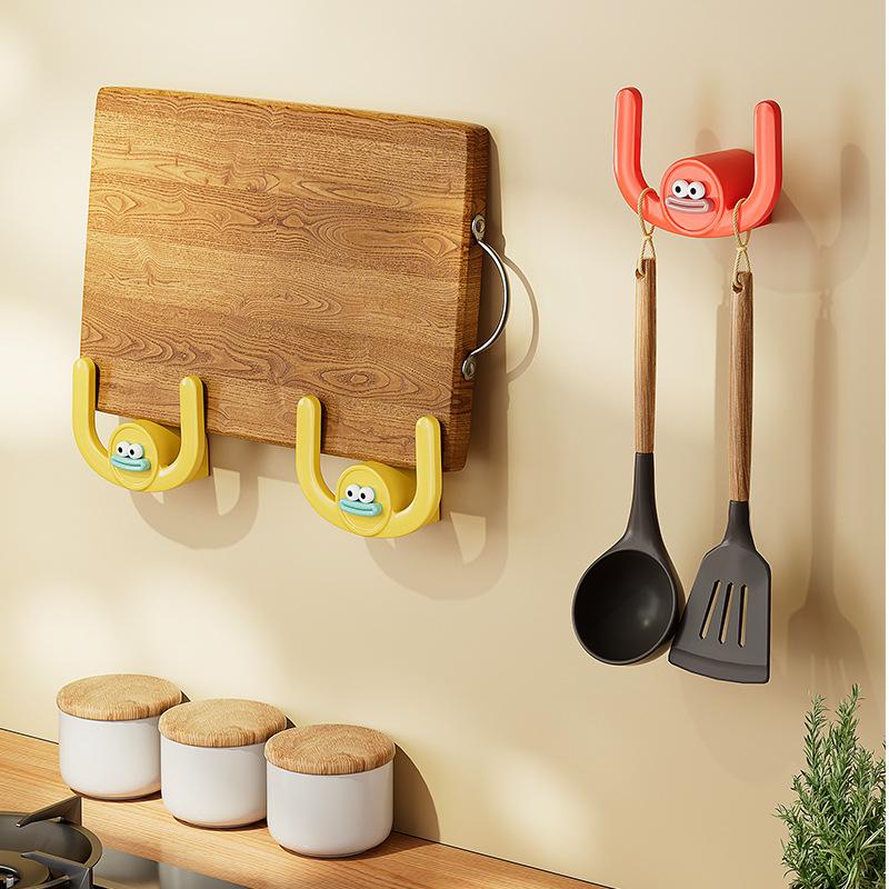 3 шт. мультяшный рот сосиски ванная комната без отверстий настенная стойка для хранения тапочек