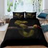 Snake Duvet Cover Set 3D Python Palm Leaf Bedding Set King Size Reptile Tropical Theme Quilt Cover For Kids Boys Girls Teens