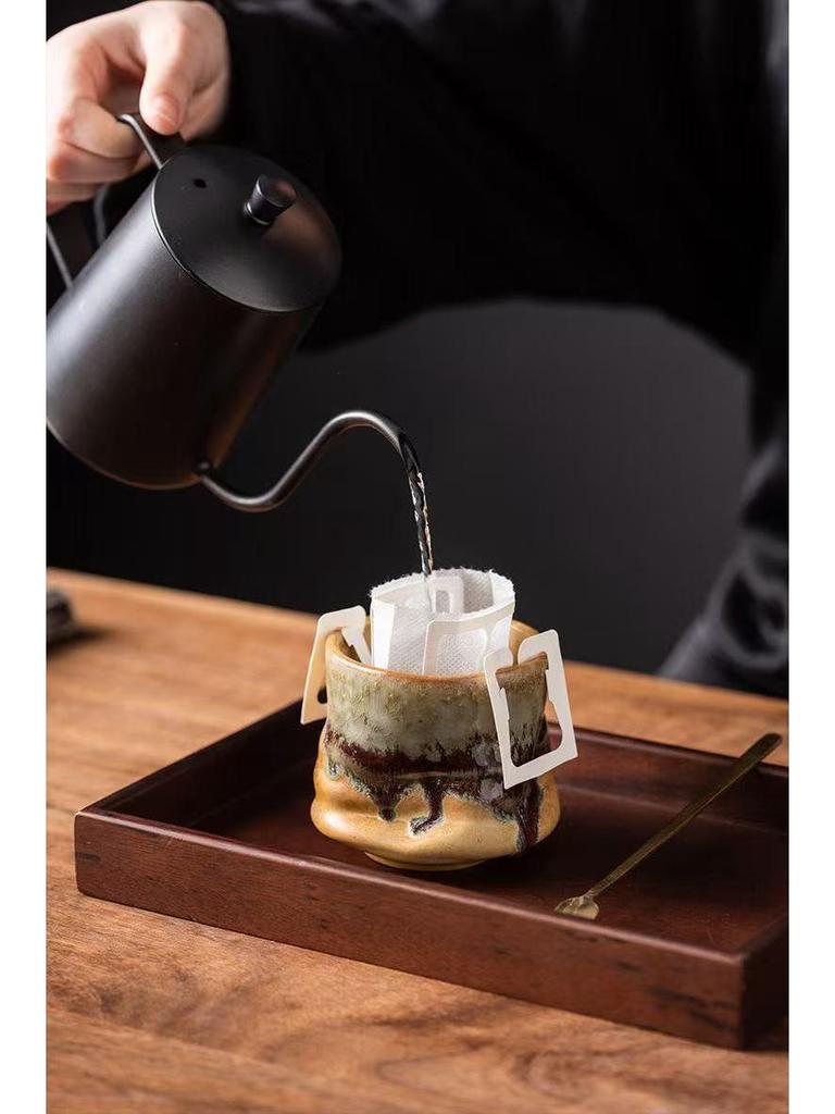 Ретро керамическая кружка с глазурью «хамелеон»: Плиссированная кофейная чашка из грубой керамики