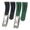 20mm  Metal Link Curved End Rubber Watchband For Rolex Submariner DAYTONA Yacht-Master GMT Strap Silicone Bracelets