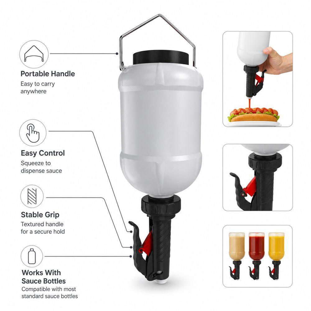 Plastic Sauce Squeezer Refillable Squeeze Bottle Enduring Salad Dressing Bottle For Coffee